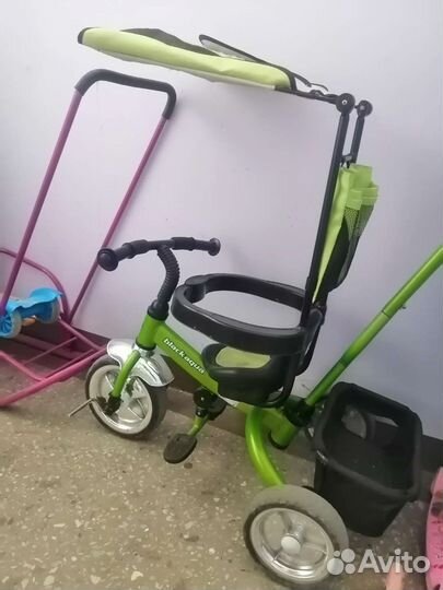 Детский велосипед с ручкой бу