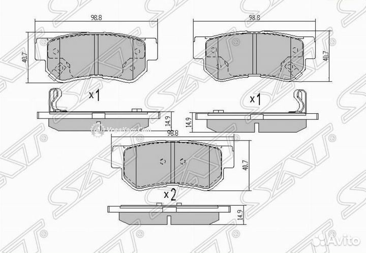 Колодки задние Hyundai Getz 09 Santa Fe Sonata ST5830226A00