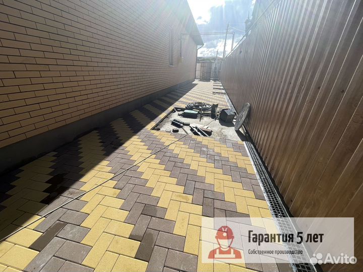 Тротуарная плитка кирпичик саванна