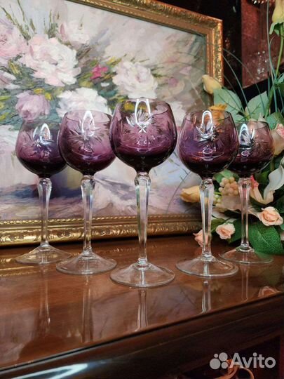 Фужеры, Бокалы хрусталь, Германия, Винтаж