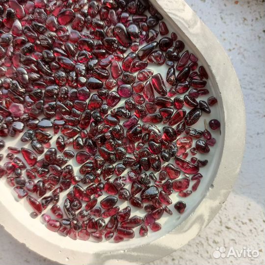 Галтованный натуральный Гранат, 3х5 мм