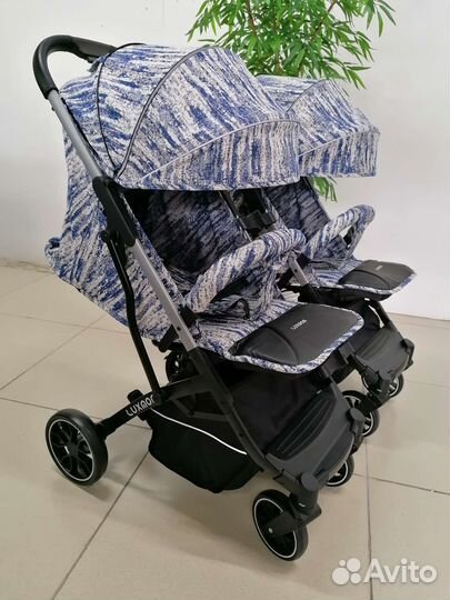 Новая коляска для двойни Luxmom V3 (камуфляж)