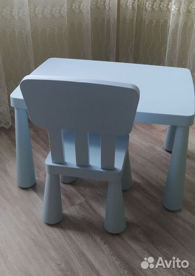 Детский стол и стул IKEA mammut
