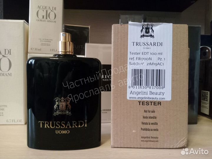 Trussardi uomo 100ml edt оригинал тестер lot*T9910