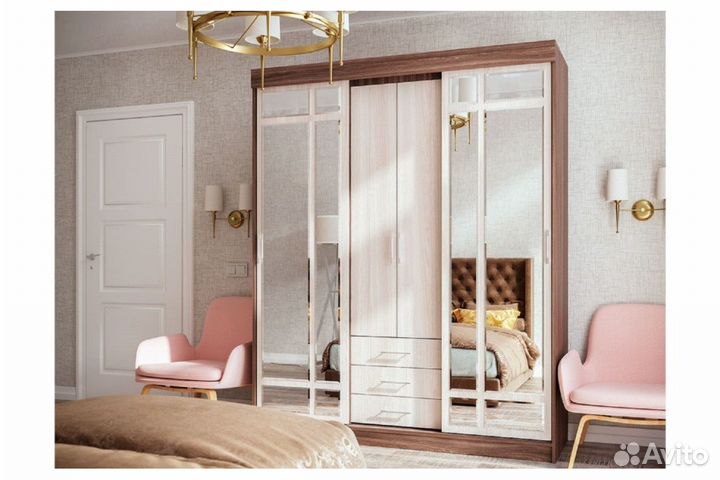 Шкаф-купе маэстро ясень шимо/дуб атланта