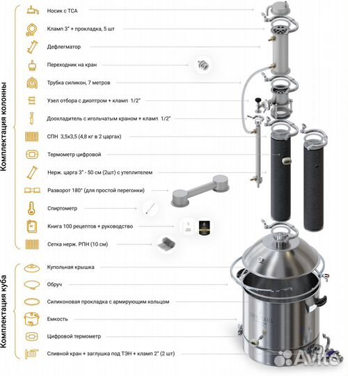 Самогонный аппарат люкссталь 8м