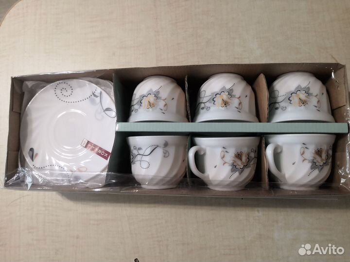 Набор чайных пар 6/12 новый