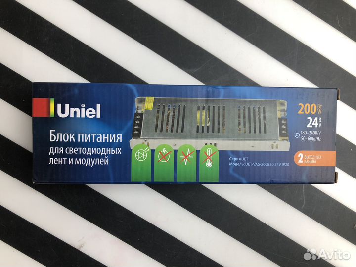 Блок питания для Uniel 24В 200 Вт IP20