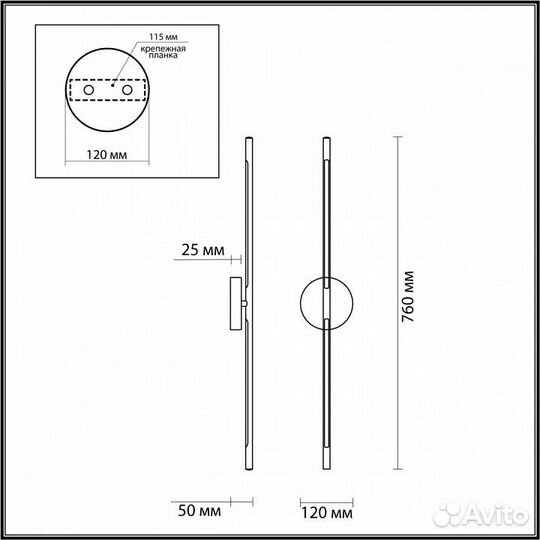 Бра Odeon Light Fuerte 4323/12WL