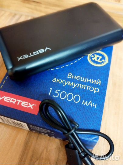 Повербанк 15000 mah Vertex