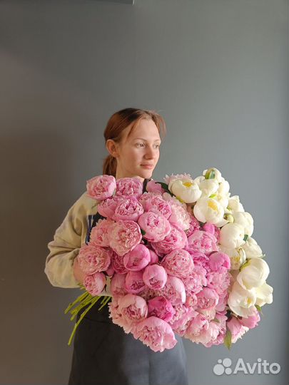 Пионы Букет пионов 3 5 7 11 22 шт