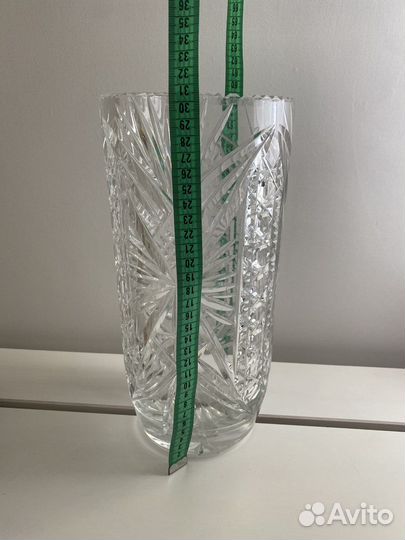 Хрустальная ваза для цветов Чехословакия СССР