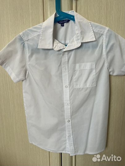 Пиджак h&m, рубашка, брюки р-р 128