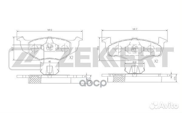Колодки торм. диск. передн. Seat Arosa 97- Sko