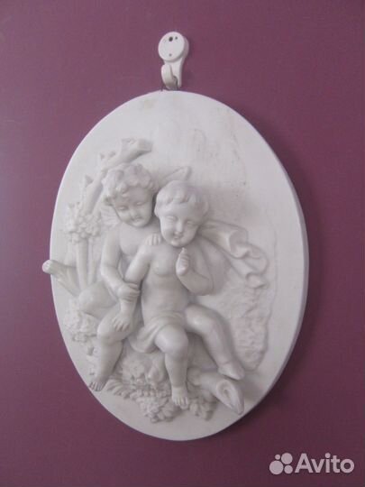 Винтажная плакетка фарфор 1950-е годы