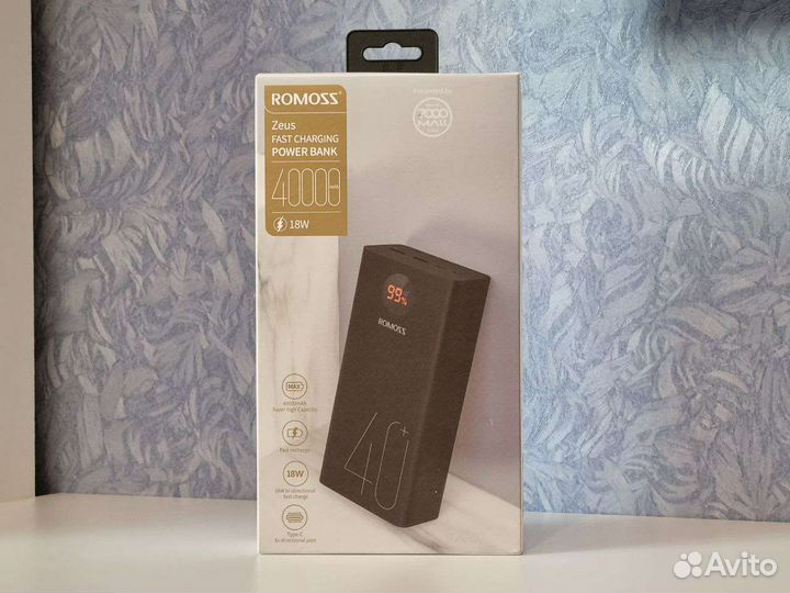 Powerbank 40000 мАч Romoss PEA40 Новый