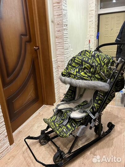 Детские санки коляска бу