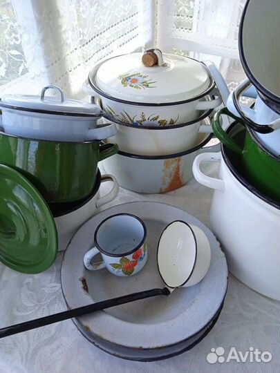 Кастрюля эмалированная бидон