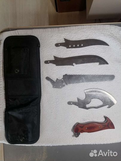 Туристический набор - 4 в 1, топор, пила и 2 ножа