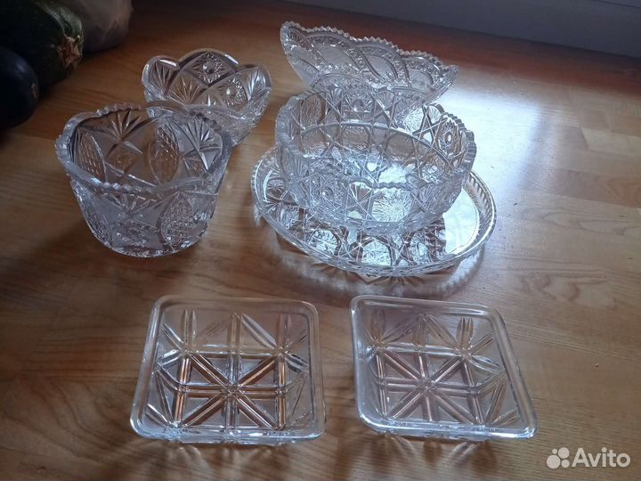 Ваза для фруктов хрусталь