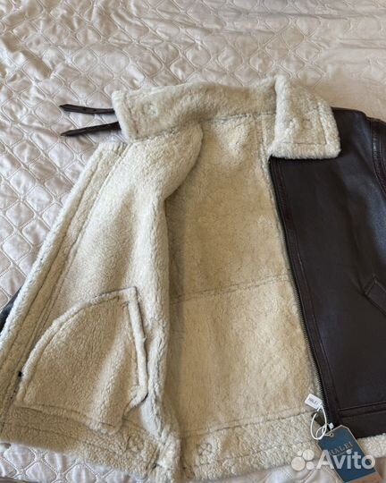 Мужская кожанная дубленка из натуральной овчины