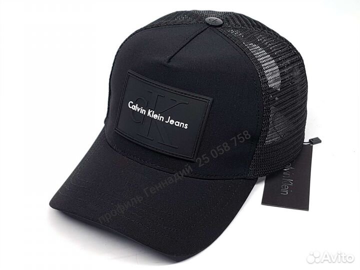 Бейсболка кепка Calvin Klein Jeans (черный) cетка