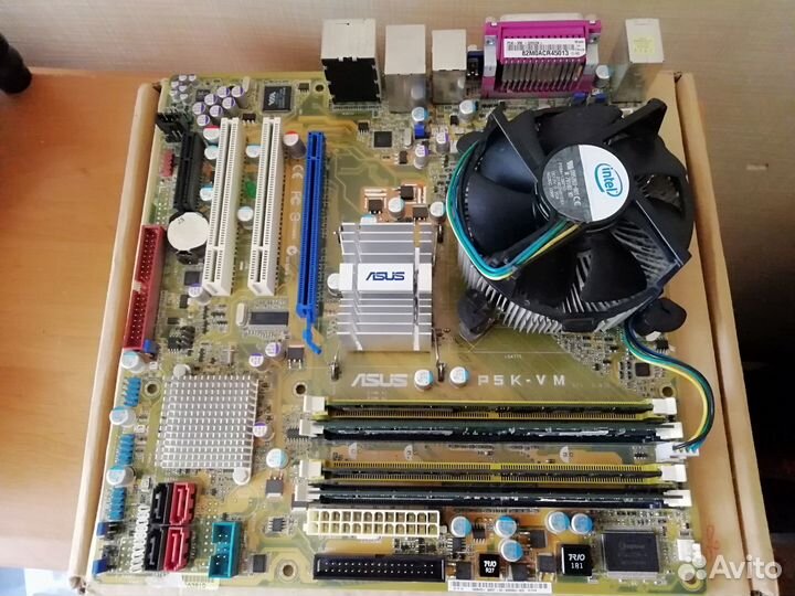 Материнская плата + E7200 +4Gb память + NVidia 512