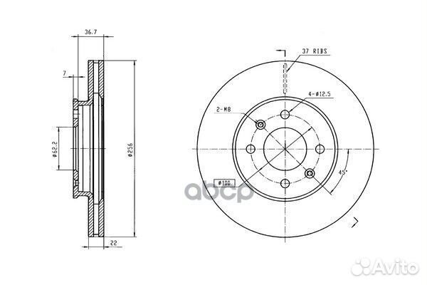 Диск тормозной перед. huyndai Solaris II / KIA