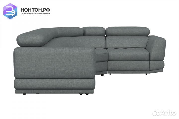 Диван угловой дельфин Глория-26 серый