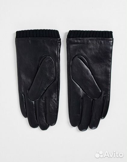 Кожаные перчатки муж сенсорные Barneys Originals