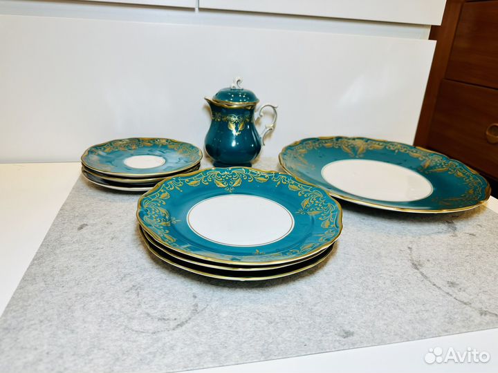 Зеленый сервиз ГДР. Fine China Lichte