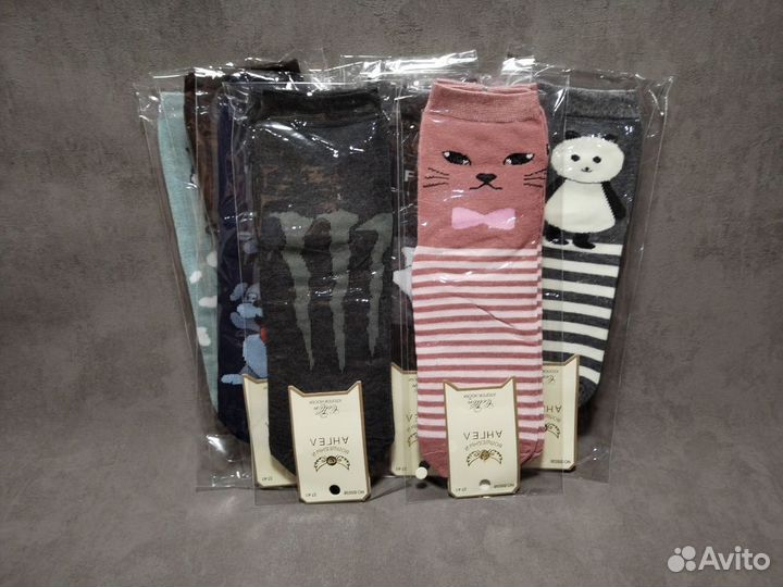 Носки женские с принтом 10 пар
