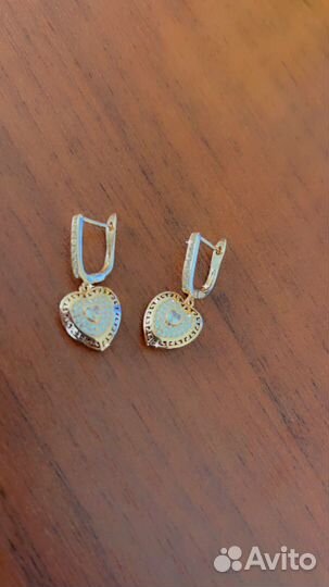 Серьги сердечки