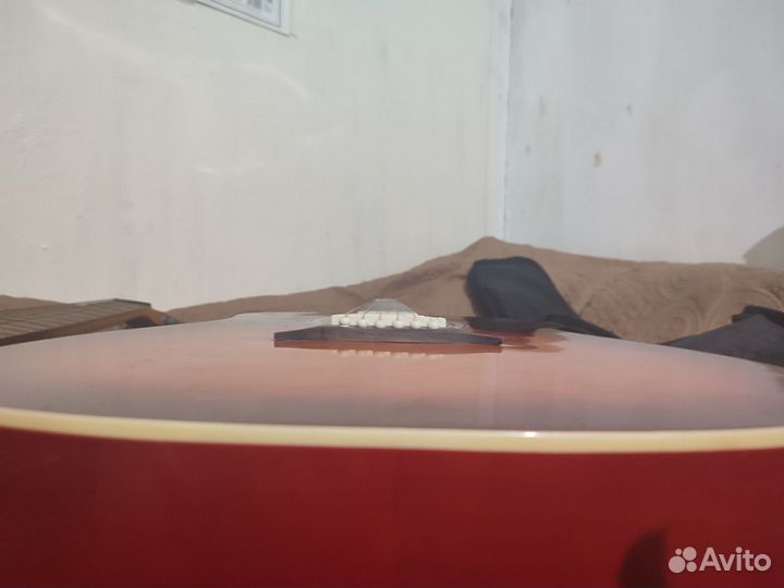 Акустическая гитара + чехол+кронште