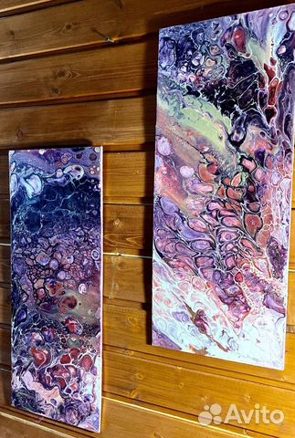 Интерьерная картина абстракция. Флюид арт