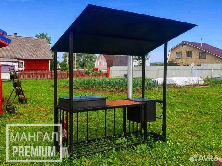 Мангал loft с крышей