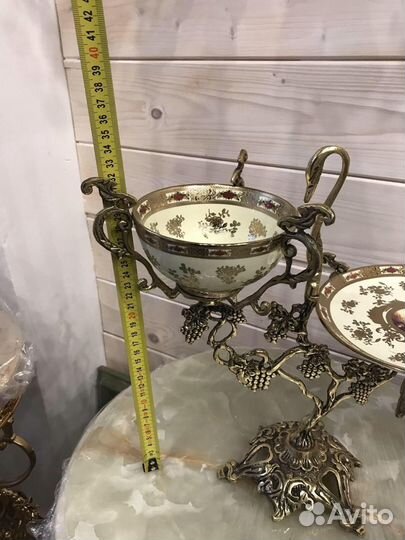 Менажница-ваза бронзовая