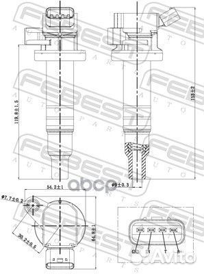 Катушка зажигания toyota corolla/fielder