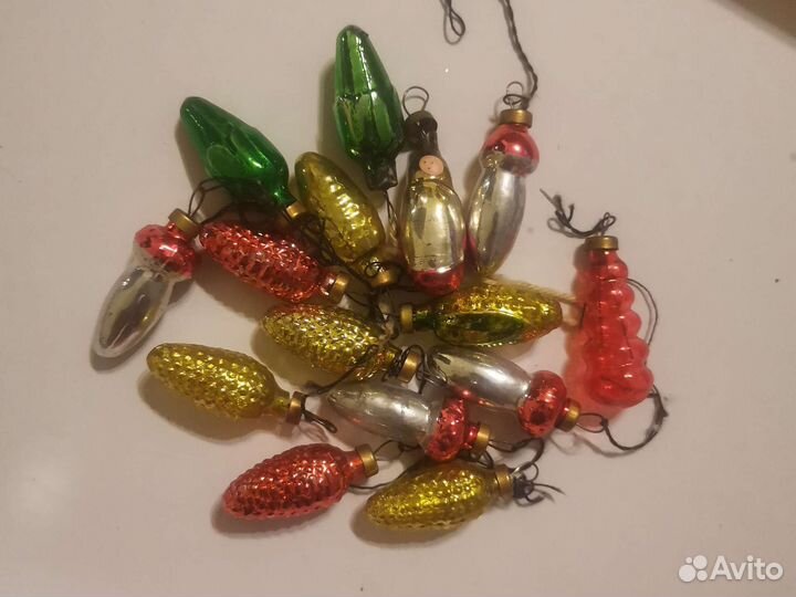 Елочные игрушки стекло СССР