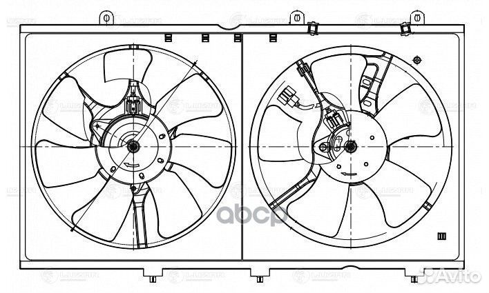 Крыльчатка с эл.мотором mitsubishi lancer IX (03)