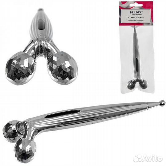 Роликовый Массажер 3D 2 ролика для лица и тела