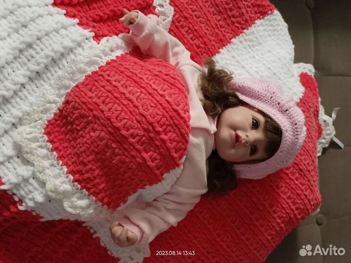 Плед детский вязаный