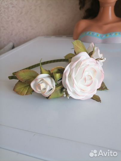 Ободки с цветами из фоамирана