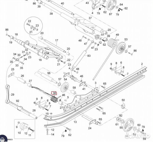 Пружины задние Ski-Doo Lynx 605354839 605354840