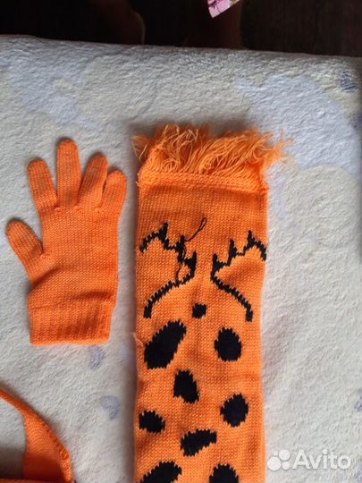 Комплект шапка шарф перчатки р 48-50