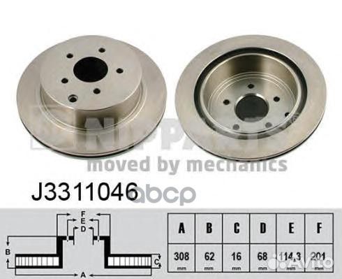 Диск торм задн Infinity FX35/45 Nissan Murano