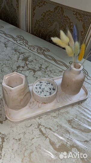 Набор из гипса +аромасвеча