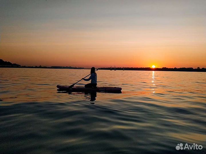 SUP - закат (гребной канал)
