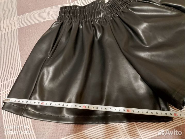 Шорты женские кожаные 46размер