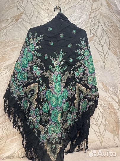 Павловопосадский платок шерсть 2